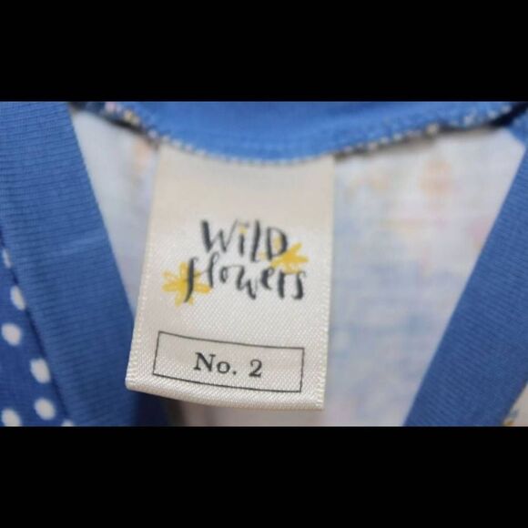 Wild Flowers Skirted Tunic Top Flutter Sleeves 2T. - Picture 6 of 6